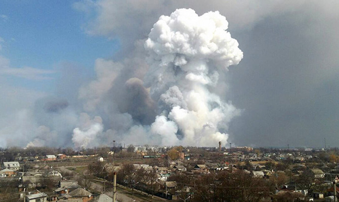 На складе боеприпасов в Балаклее возник пожар